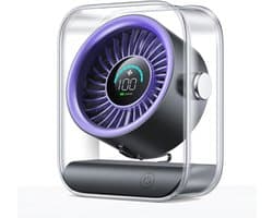 Casalora Ventilator - Tafelventilator Stil Geruisloos USB - Oplaadbaar & Draadloos - 100 Snelheden - Paars