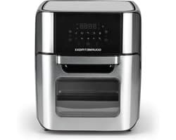 Hetelucht friteuse - Multicooker Oven - Vetarm Koken - XXL Capaciteit - 12 Liter - Zilver