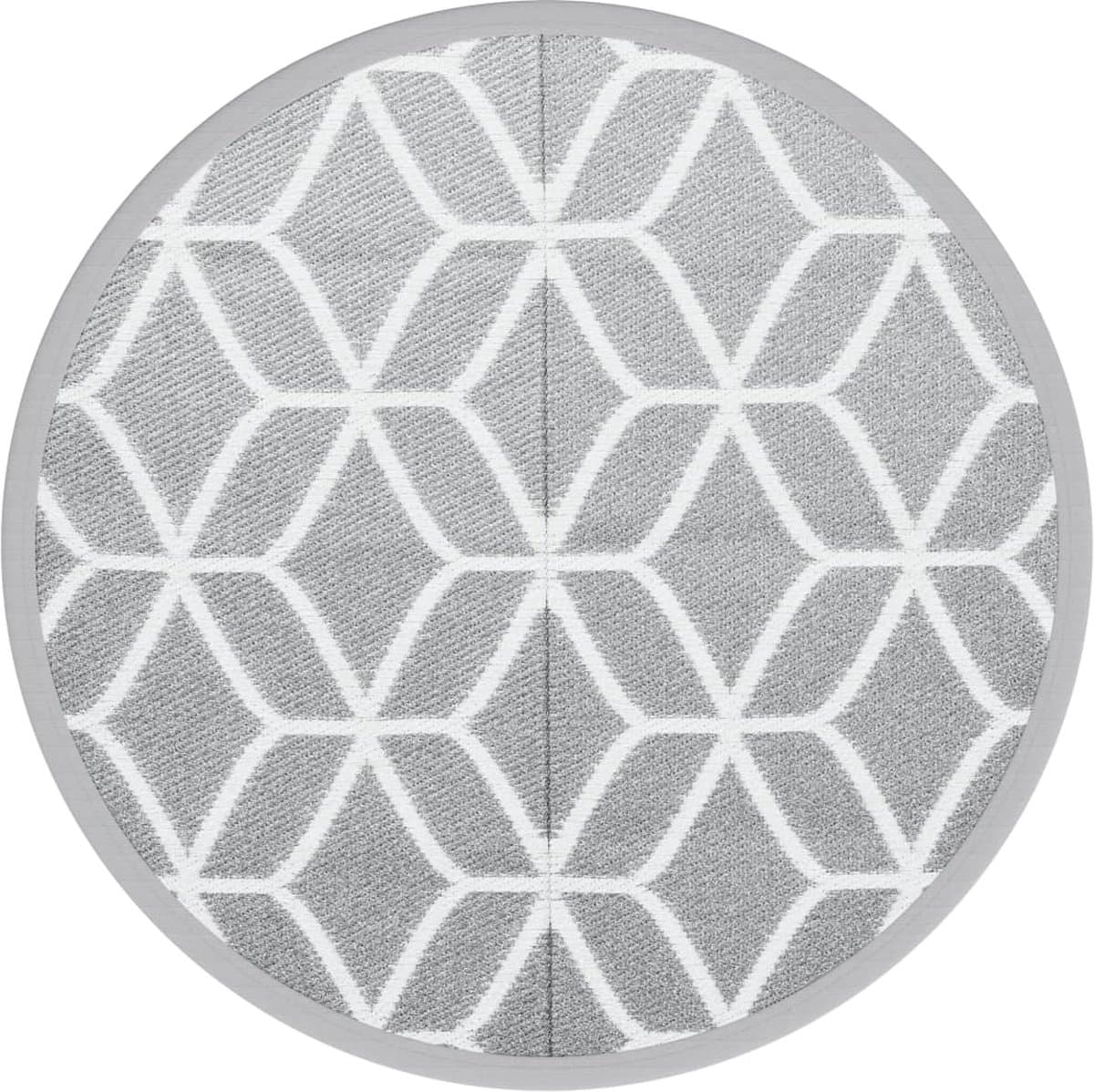 vidaXL - Buitenkleed - ARAKIL - Ø120 - cm - polypropeen - grijs — afbeelding 1