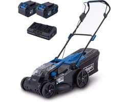 Scheppach Accu Grasmaaier BC-MP430-X - Mulchfunctie - 43cm maaibreedte - 6 instelbare maaihoogtes: 27-75mm - 700m² - Met 2x 20V 4,0Ah accu's & duolader