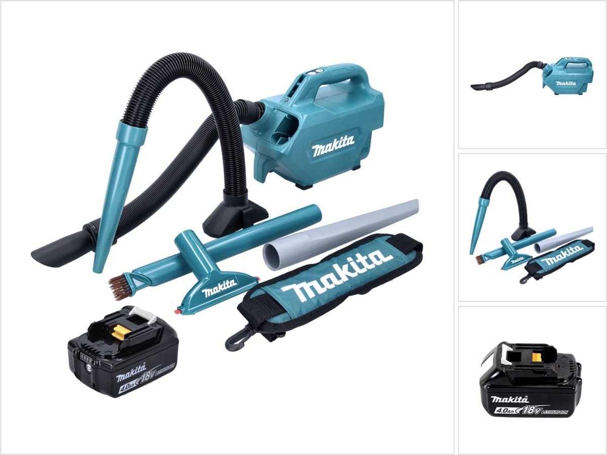 Makita DCL 184 M1 accustofzuiger 18 V 54 mbar 0,5 l + 1x accu 4,0 Ah - zonder oplader — afbeelding 1