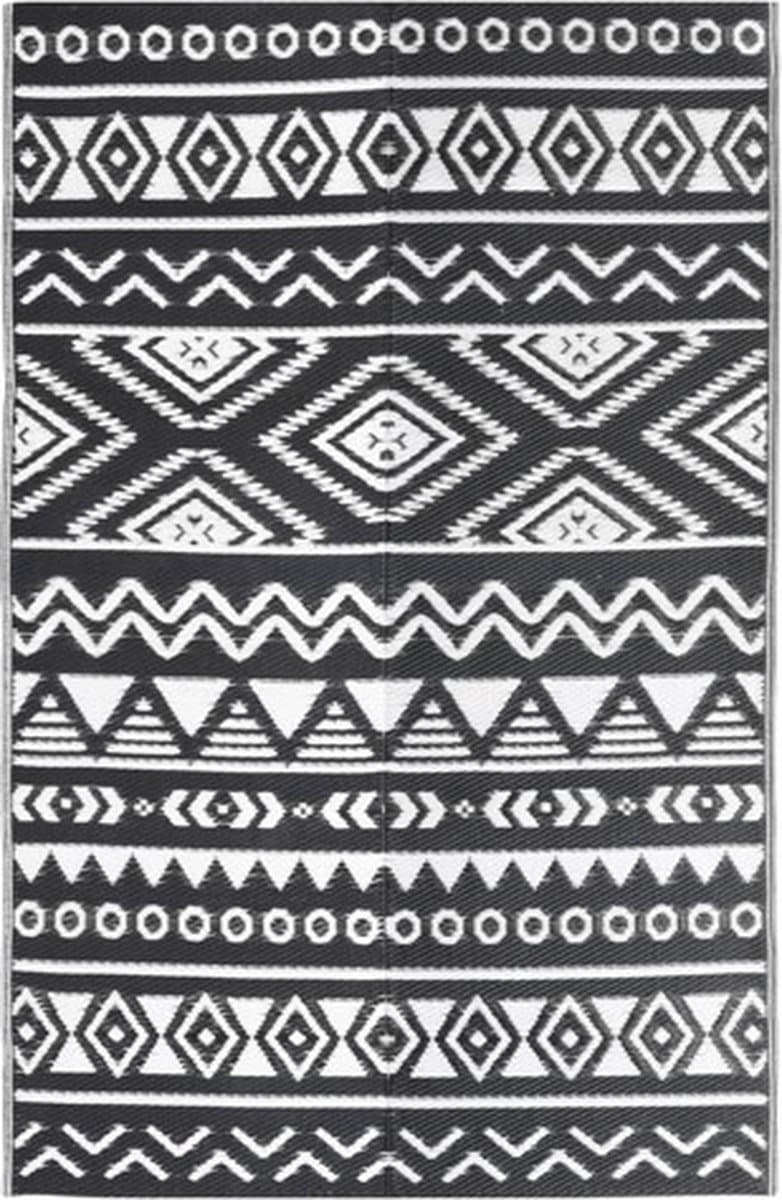 vidaXL - Buitenkleed - ARAKIL - 190x290 - cm - polypropeen - zwart — afbeelding 1