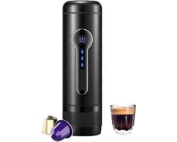 Happyment Compacte Draagbare Koffie Machine Draadloos - Hoge Kwaliteit Espresso Machine Oplaadbaar - Mini Koffie Zet Apparaat - Portable Coffee Maker - Koffie Cubs - Filterkoffie
