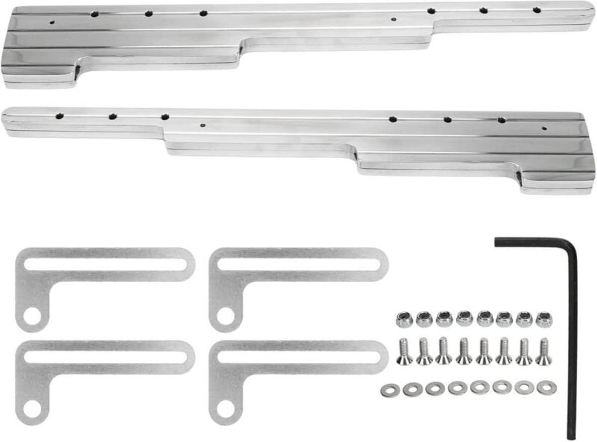 Geschikt Voor bougiekabelboom beugel voor Chevrolet SBC BBC SBF 302 350 454 V8 motor, zilver. — afbeelding 1