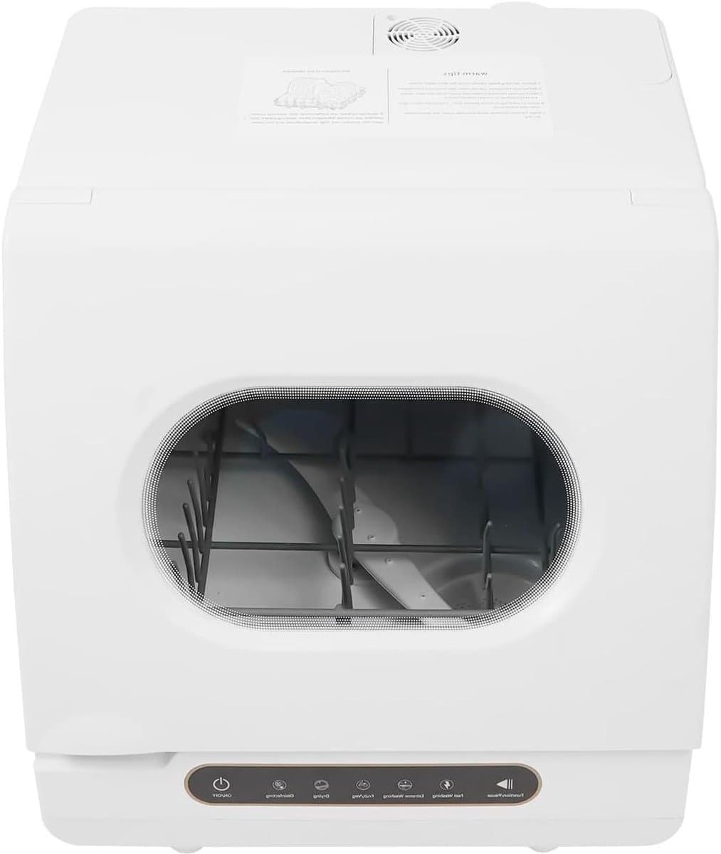 Mini Vaatwasser - Tafelmodel Afwasser - Snel Servies Reinigen - 5 Programma's - 45x45x43cm - Wit — afbeelding 1