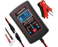 Intelligente 2 Amp Acculader voor 6V en 12V Loodzuur Batterijen - Ideaal voor Grasmaaiers, Motorfietsen en Auto's