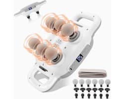 6-hoofd Massagepistool - Elektrische Percussie - Spierontspanning Lichaam - 50 Snelheden 9 Modi - 6 mm Amplitude - Zwart