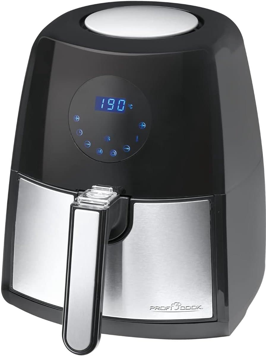 Hete Lucht Friteuse - Gezonde Frituur - Vetarm Koken - 7 Programma's - 2.5 Liter - Zwart RVS — afbeelding 1