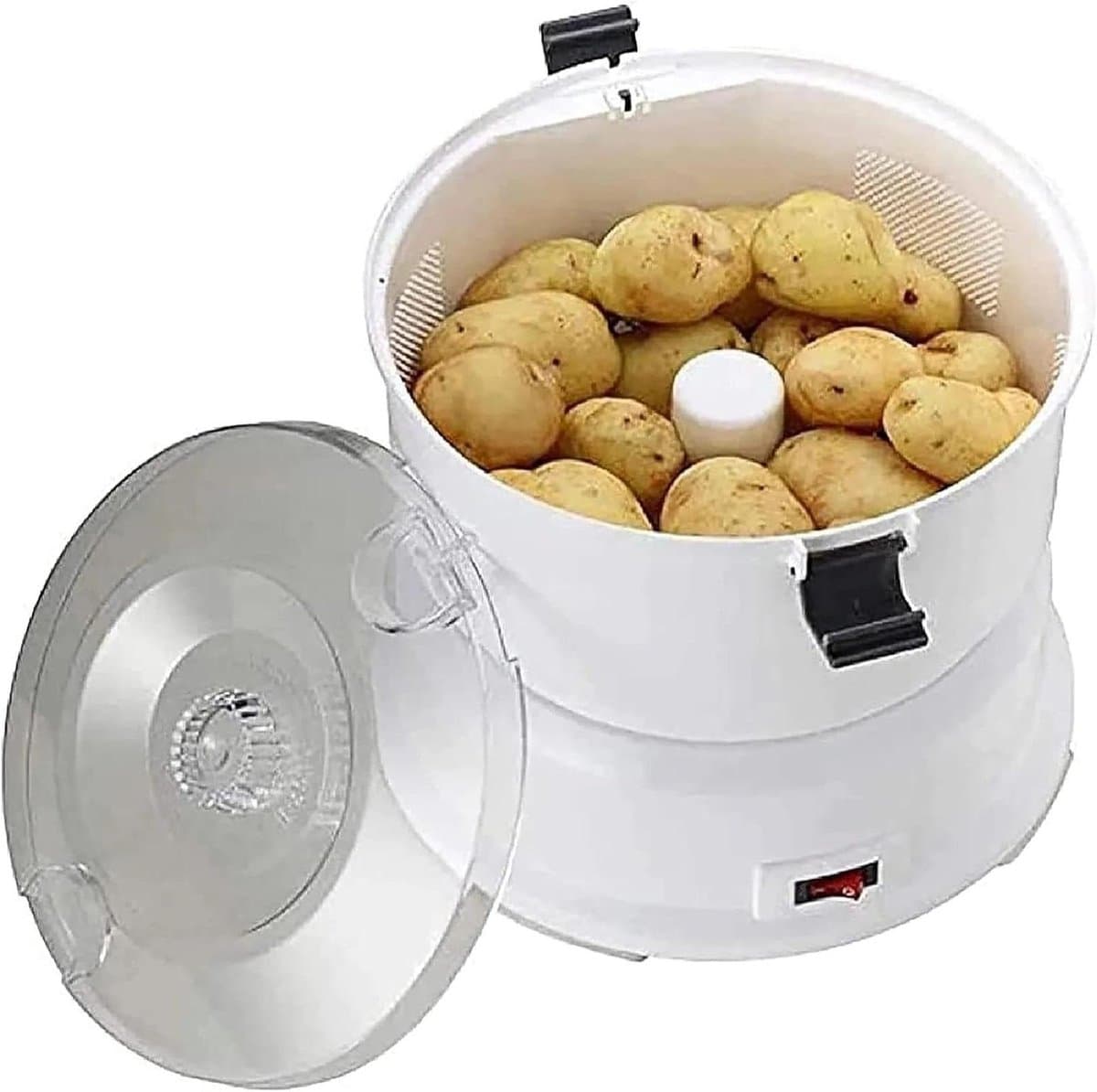 Elektrische Aardappelschiller - Automatische Schilmachine - Snel Groenten Schillen - One-Touch Bediening - Tot 1 kg - Wit — afbeelding 1