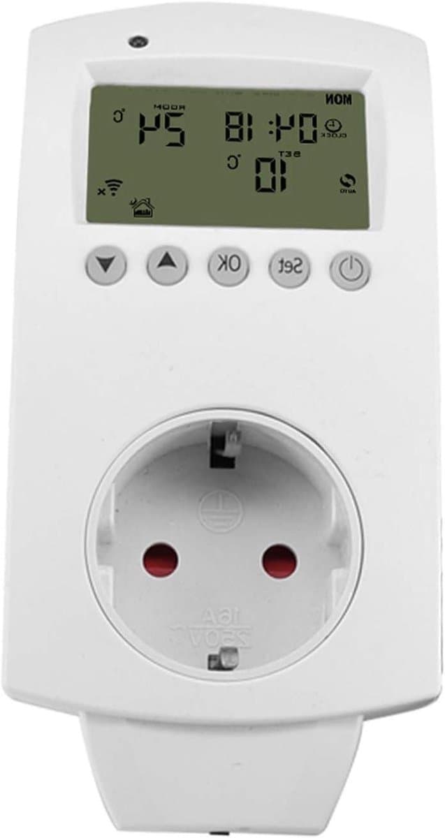 Slimme Thermostaat Plug - Verwarming Socket - Energie Besparen - WiFi App Bediening - 16A 250V - Wit — afbeelding 1
