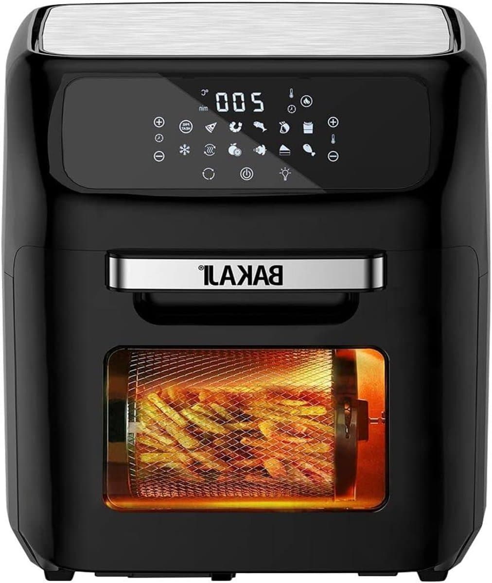 Heteluchtfriteuse - Airfryer Oven - Gezond Koken - 12 Programma's - 12 Liter - Zwart — afbeelding 1