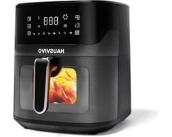 Heteluchtfriteuse XL - Airfryer met venster - Gezond koken - 8 programma's touchscreen - 65 liter - Zwart