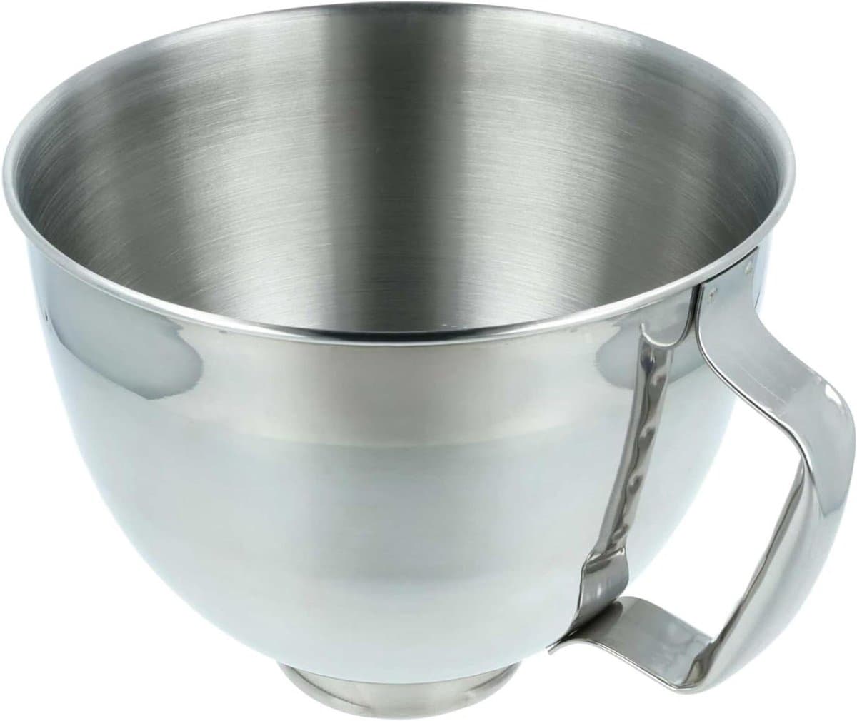 Mixkom Keukenmachine - Beslagkom Roestvrijstaal - Deeg en Beslag Maken - Met Ergonomisch Handvat - 5 Liter Inhoud - Zilverkleurig — afbeelding 1