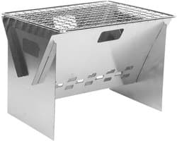Dailygoods- BBQ Grill Draagbaar - Roestvrij Staal - Mini Houtskool Barbecue - Camping Grill - 1 tot 2 Personen - Stabiele Ondersteuning