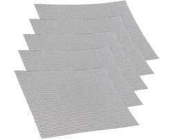 Set van 5 Herbruikbare Grillmatten, Antiaanbak Grilmatten voor Gas- en Houtskoolgrills, 42 x 36 cm, Ideaal voor BBQ, Oven en Airfryer