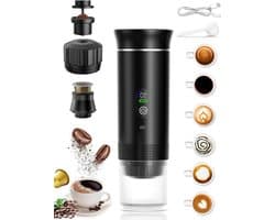 Koffiezetapparaat - Espresso machine - Verse koffie zetten - Compact design - 1-kops - Zwart