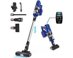 Steelstofzuiger Draadloos - Steelstofzuiger - Stofzuiger - 300W - 30kPa - 4000mAh - Blauw - Steelstofzuiger Snoerloos - Krachtige Zuigkracht