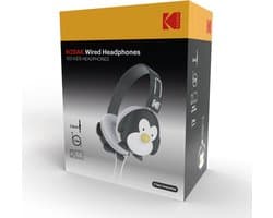 Kodak - 100 Kids - Wired On-ear Headphone - Bedrade On-ear Koptelefoon - Kinder Koptelefoon - Pinguïn - 3.5MM - 1.2M