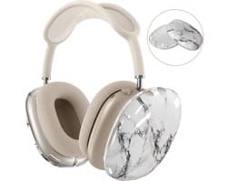 MMOBIEL Beschermhoes voor AirPods Max Hoofdtelefoons – Zachte TPU Oorschelpen Beschermhoes – Anti-Kras Beschermende Cover – Keramisch Wit
