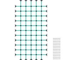 Klimnet voor kinderen met installatiebasis voor 48 x 96 inch houten frames, 1000 lb-capaciteit, ladder, klimnet, ladder voor speeltuinen, boomhutten, schommelsets en obstakelbanen