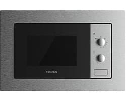 Inbouwmagnetron 20 liter met Grillfunctie en Ondooifunctie, 800W Magnetronvermogen, RVS