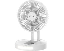 Rixus RXBF03 Portable Desktop Battery Fan White