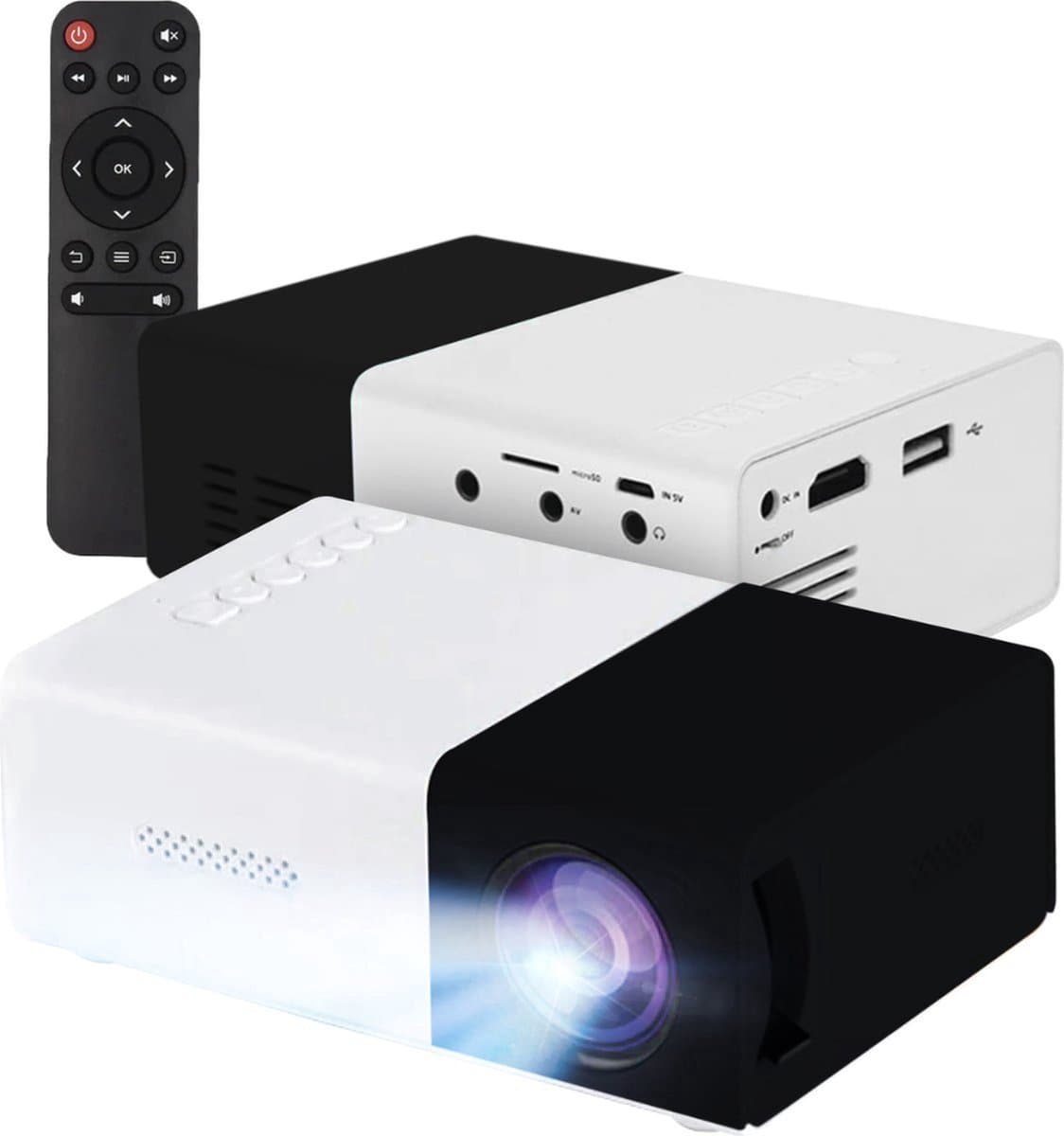 Beamer - Mini Beamer – draagbaar – projector – zwart — afbeelding 1