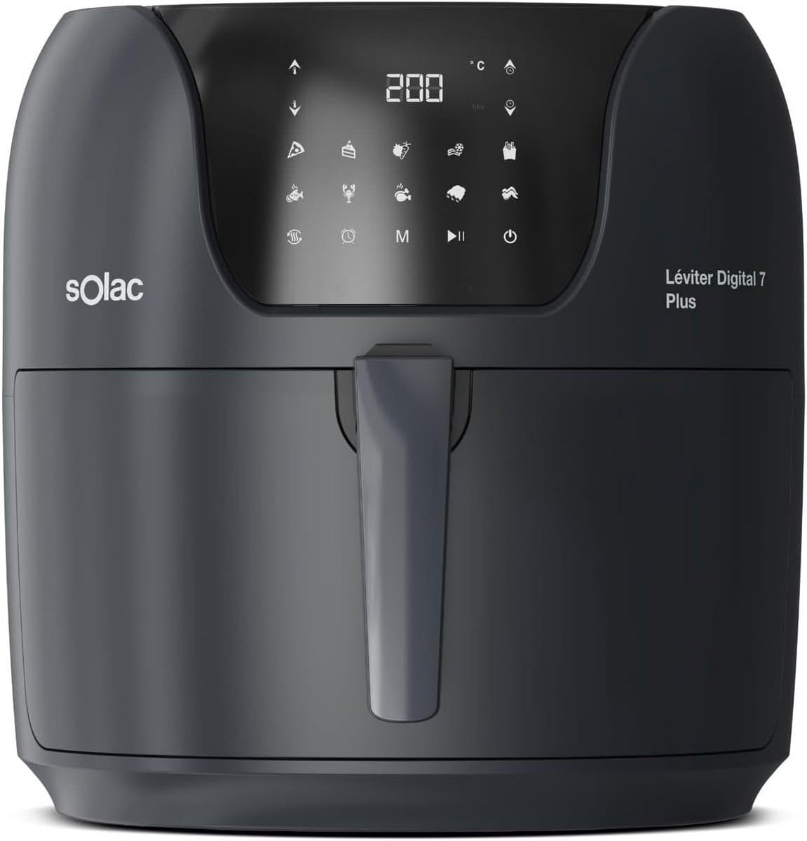 Grote Airfryer 7,4L - 1800W - Zwart - Met Touch Display en Timer — afbeelding 1