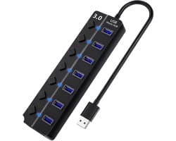 USB 3.0 Hub met 7 Poorten en 5 Gbps Snelheid