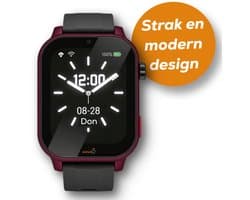 Weewise WS81 - GPS-horloge voor senioren - Valdetectie - SOS knop - GPS Tracker - GPS Horloge Ouderen - Alarm Horloge - SOS Horloge - Valdetectie - Alzheimer - Dementie - Alarmknop - Videobellen - Inclusief Simkaart & App- Rood