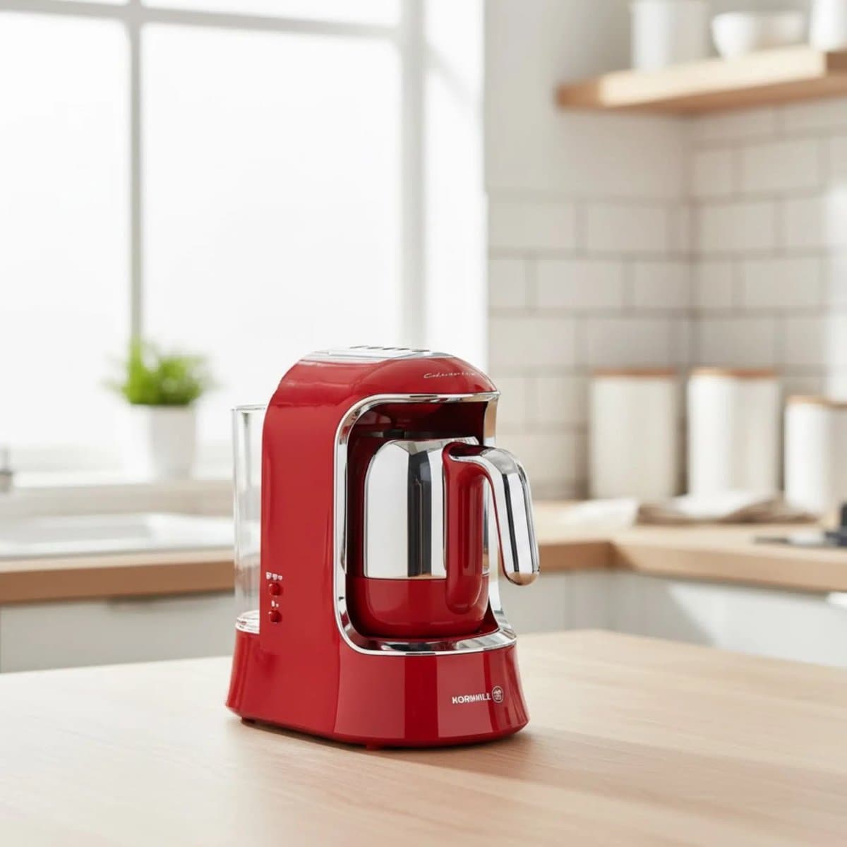 Korkmaz Aqua A862 - Turkse koffiezetapparaat - Volautomatisch - Rood - 700W — afbeelding 1