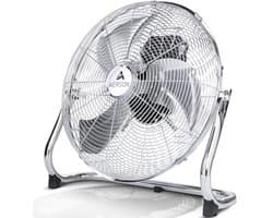 AERSON vloerventilator 60 cm | waaier met drie standen 200W | staande ventilator | hoge luchtstroom | robuuste metalen uitvoering | hellingshoek ca. 110 graden