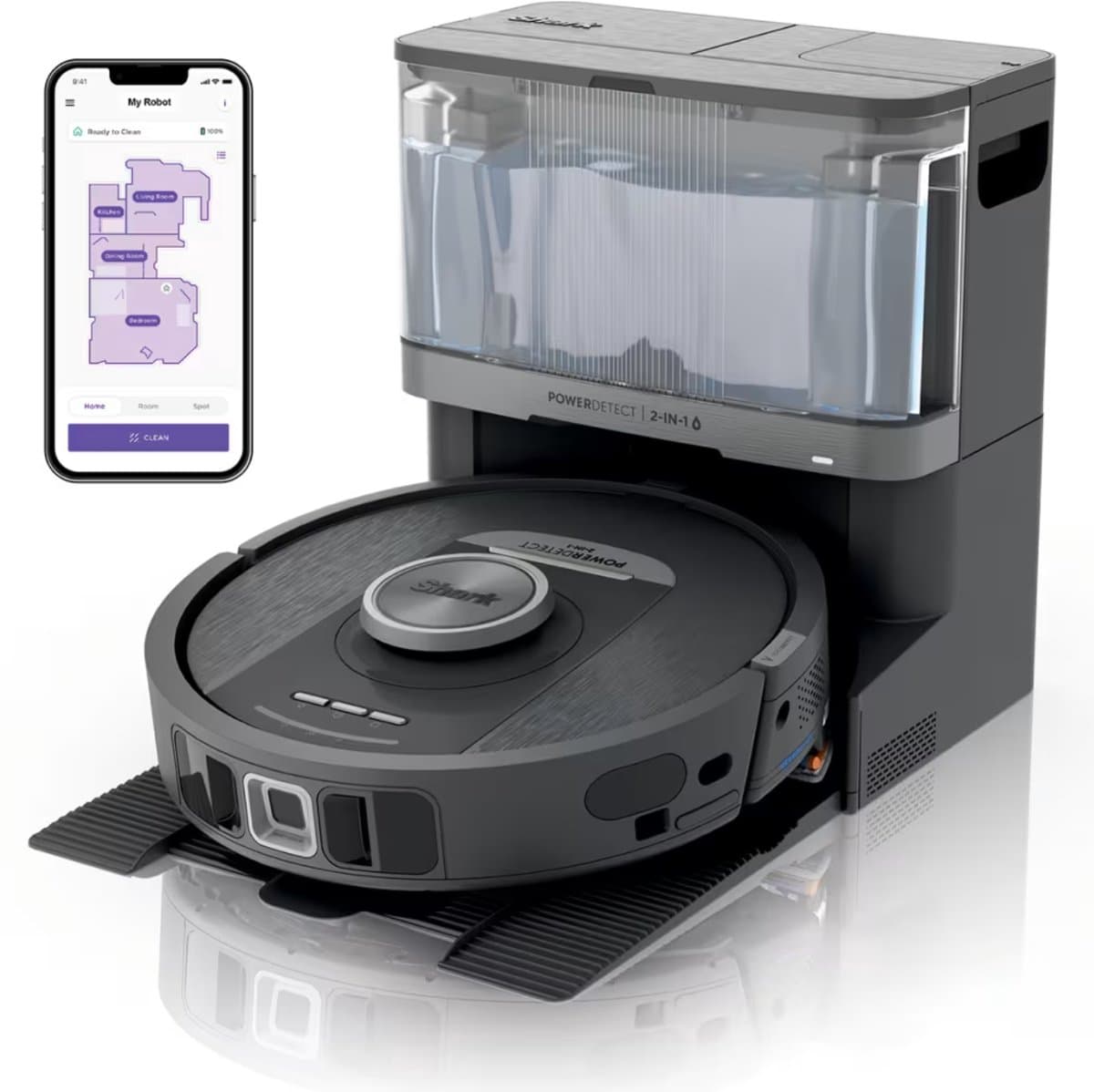Shark PowerDetect NeverTouch Pro - 2-in-1 Robotstofzuiger en- Mop - Automatisch Leeg Systeem - 30 Dagen Onderhouds Vrij - RV2800YEEU — afbeelding 1