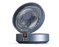 Tafelventilator met afstandsbediening, kleine bureauventilator, USB-oplaadbare ventilator, 3 snelheden, stil, krachtig, draagbaar, ideaal voor slaapkamer en thuis