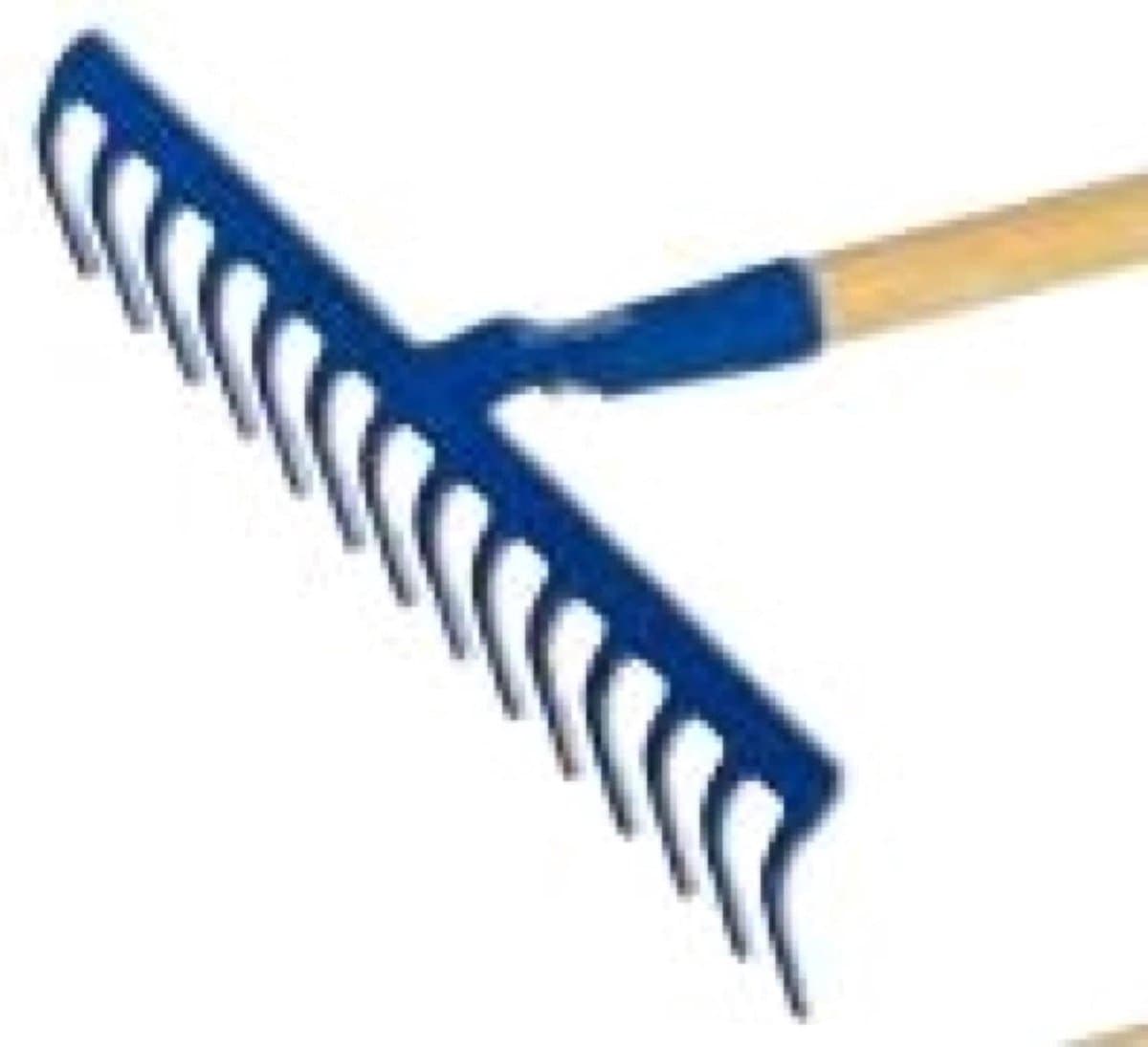 Hark met 14 Tanden - Grasbezem Blad - Gazon Onderhoud - Versterkte Buitentanden - 90 cm - Blauw — afbeelding 1