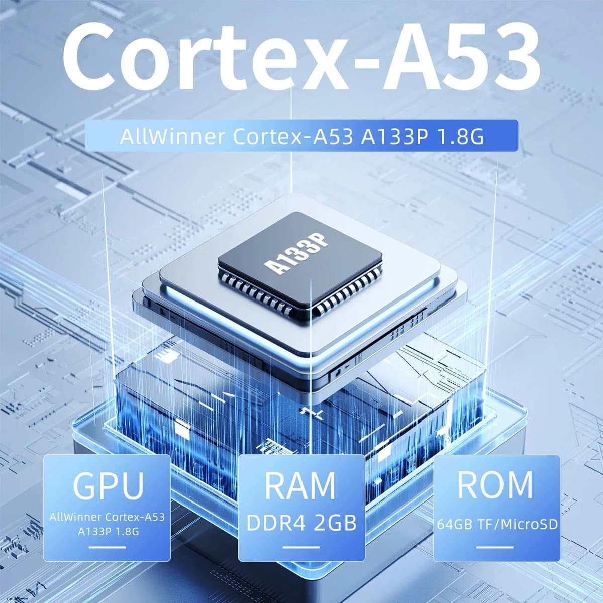 Handheld Gameconsole - Glacier Blue - 2.8 Inch IPS Scherm - Android Spelcomputer - Draagbaar Video Game Systeem — afbeelding 1