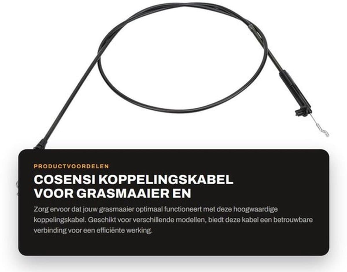 Remkabel 147,32 cm - Geschikt voor Toro Maaier 20013/20014/20017 - Onderdeelnummer 104-8676 - Duurzaam materiaal - Betrouwbaar en praktisch - Kabel — afbeelding 1