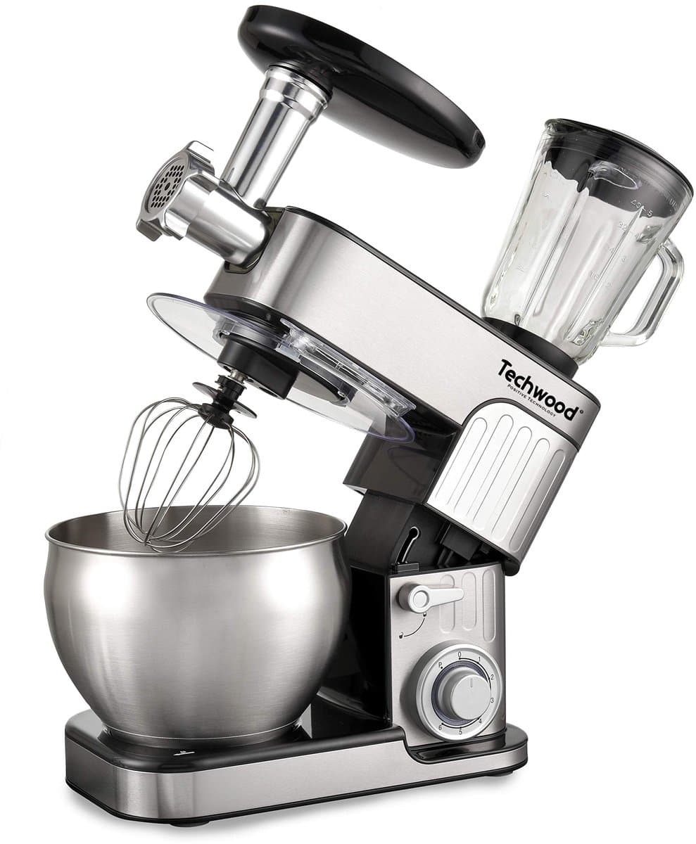 SnelShoppen - Multifunctionele Keukenmachine 7L, 1300W, RVS Kom, Blender en Hakmolen voor Keuken, Roestvrij Staal, Perfect voor Koken en Bakken — afbeelding 1