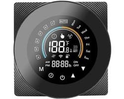 Zigbee Thermostaat - Slimme Thermostaat - Energie Besparen - Programmeerbaar met App - 120x120x100mm - Zwart