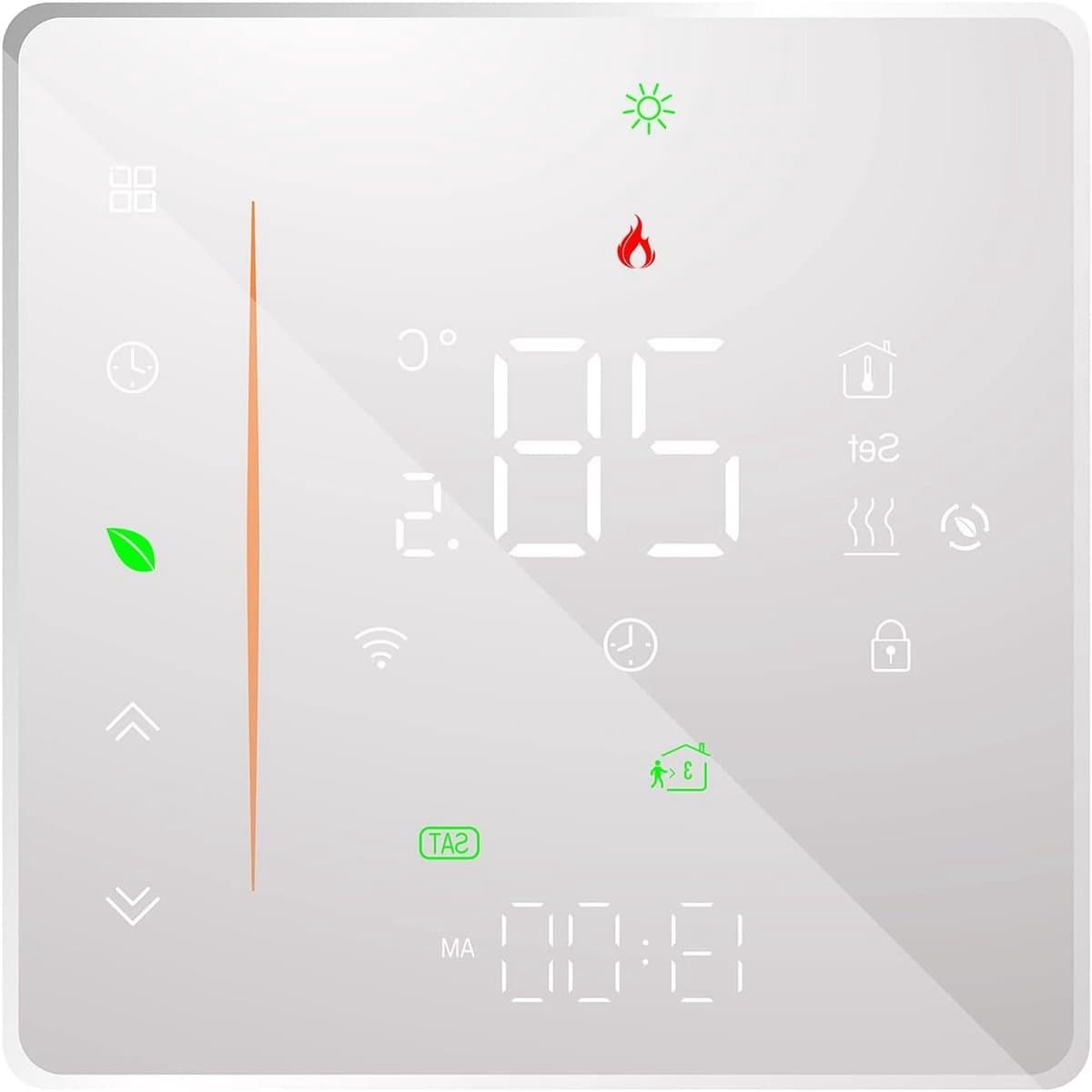 Slimme Thermostaat - Temperatuurregelaar WiFi - Verwarming Instellen - Wekelijks Programmeerbaar - 5-35°C Instelbaar - Wit — afbeelding 1