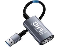 USB naar HDMI Adapter - Monitor Converter - Scherm Uitbreiden - USB 3.0 Connectie - 15.4 x 6.1 cm