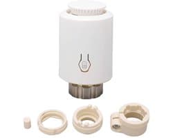 Radiator Thermostaat - Slimme Knop - Temperatuur Regelen - Draadloze Installatie - Compact Formaat - Wit