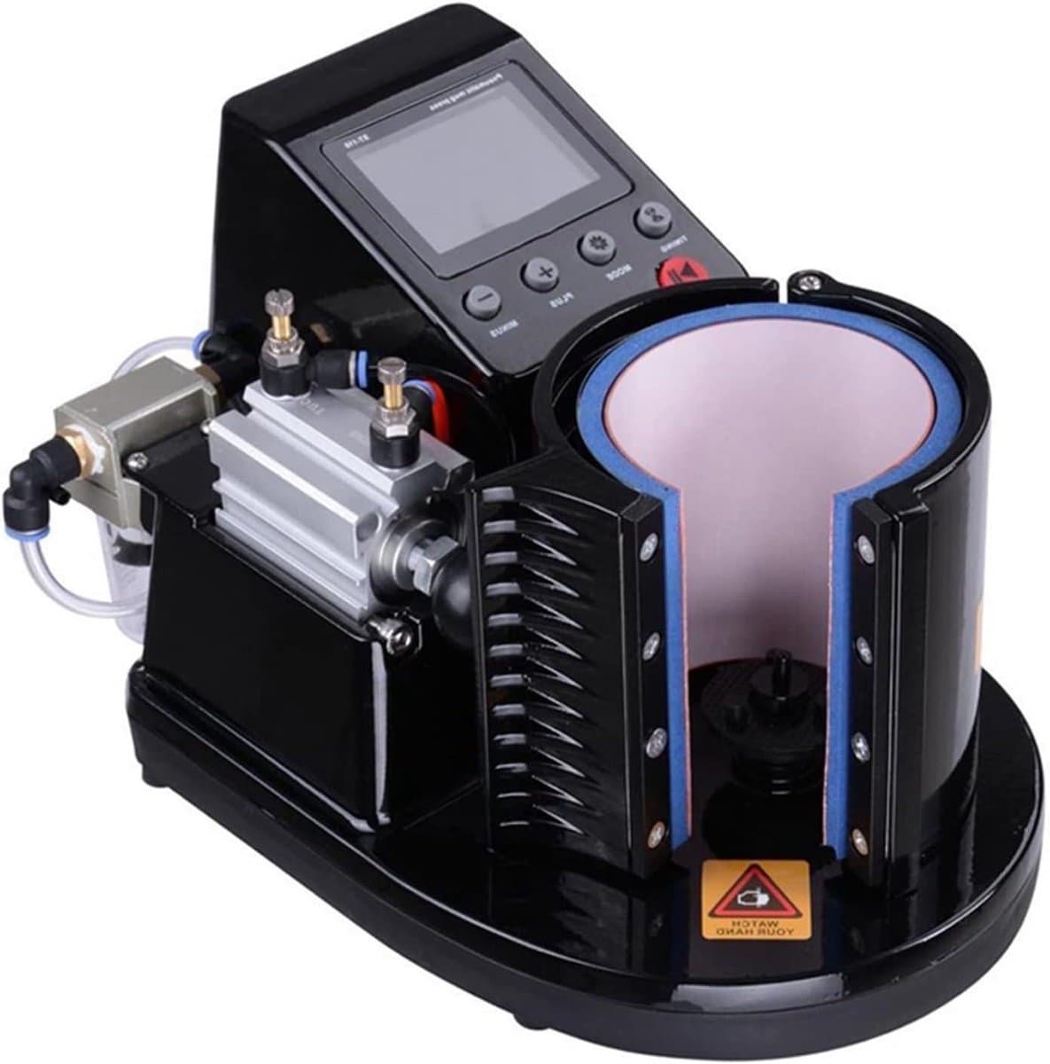 Pneumatische Mokkenpers - Hittepers Machine - Mokken Bedrukken - 2D Digitale Transfer - 11 oz - Zwart Wit — afbeelding 1