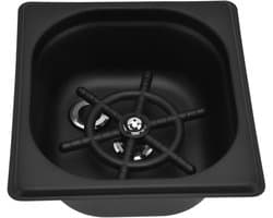 Bekerreiniger - Glas spoeler - Snel glazen reinigen - Automatische watersproeiing - Compact formaat - Zwart