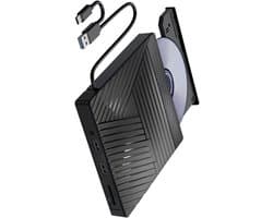 Externe Schijf Hub - Lezer Brander - Gegevens Beheren - Multifunctionele Hub - 14x14x2cm - Zwart