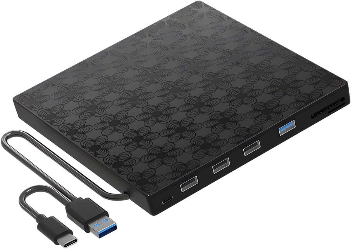 Externe Schijf Hub - Lezer Schrijver Docking Station - Data Overzetten - Brede Compatibiliteit - Standaard Formaat - Zwart — afbeelding 1