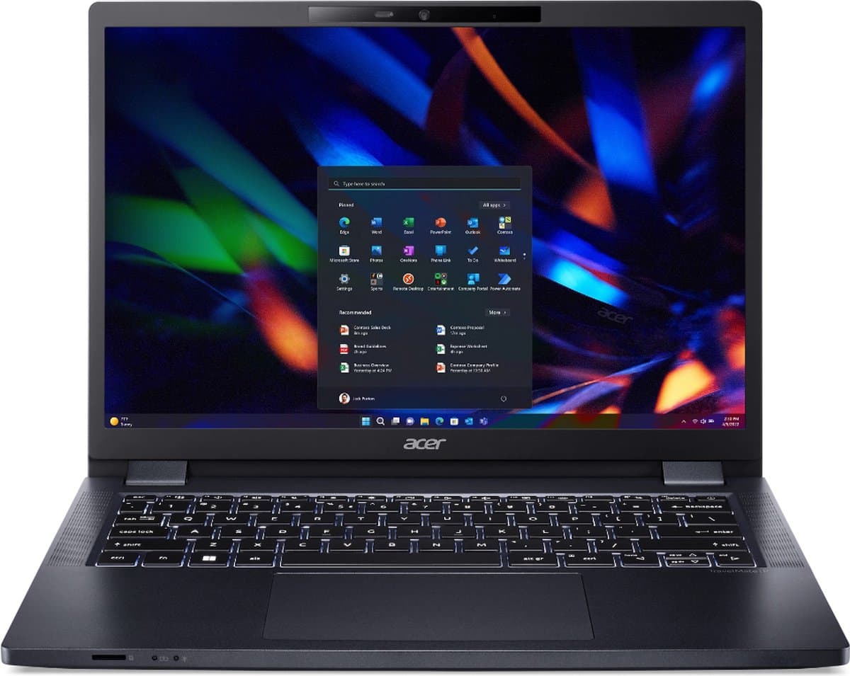 Laptop Acer TravelMate P4 14" Intel Core 7 150U 16 GB RAM 512 GB SSD Qwerty Spaans — afbeelding 1