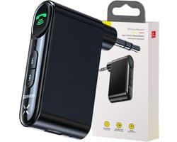 Baseus Bluetooth AUX Muziek Transmitter Autolader met Batterij Zwart