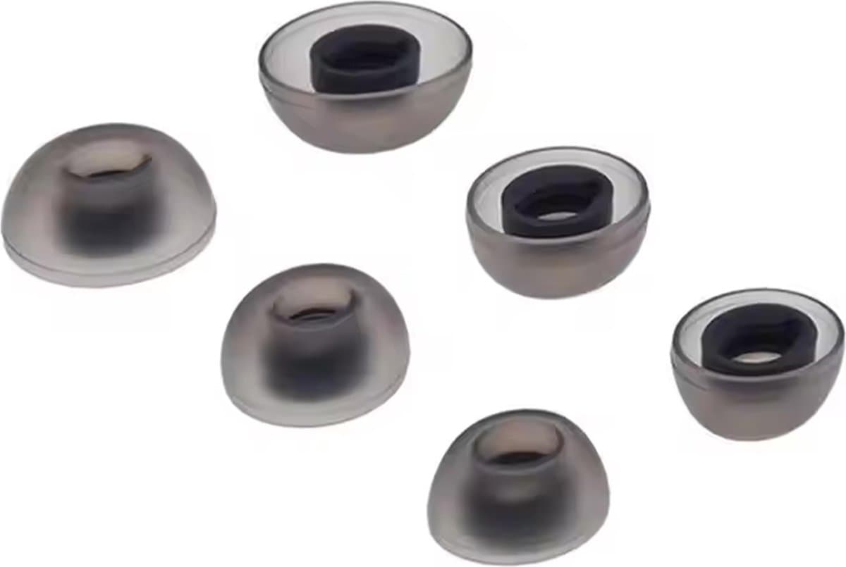 Ibley ComfortFit Siliconen oortips voor JBL Live Pro 2 zilver - Siliconen Earplug - S/M/L formaat - 3 paar - 3 maten - JBL Live Free 2 oortips — afbeelding 1