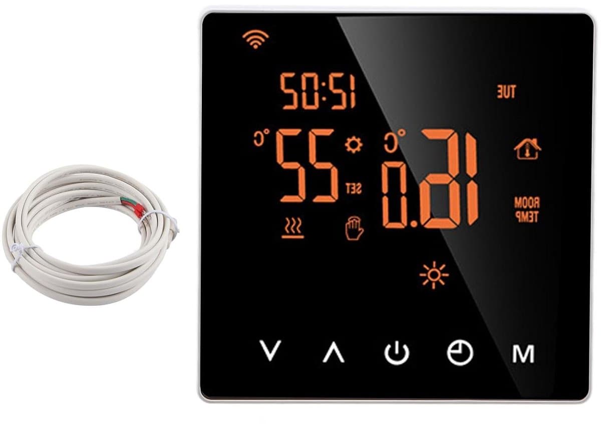 Programmeerbare Thermostaat - Slimme Regelaar - Comfort Verhoging - LCD Touchscreen - 230 Volt - Wit — afbeelding 1